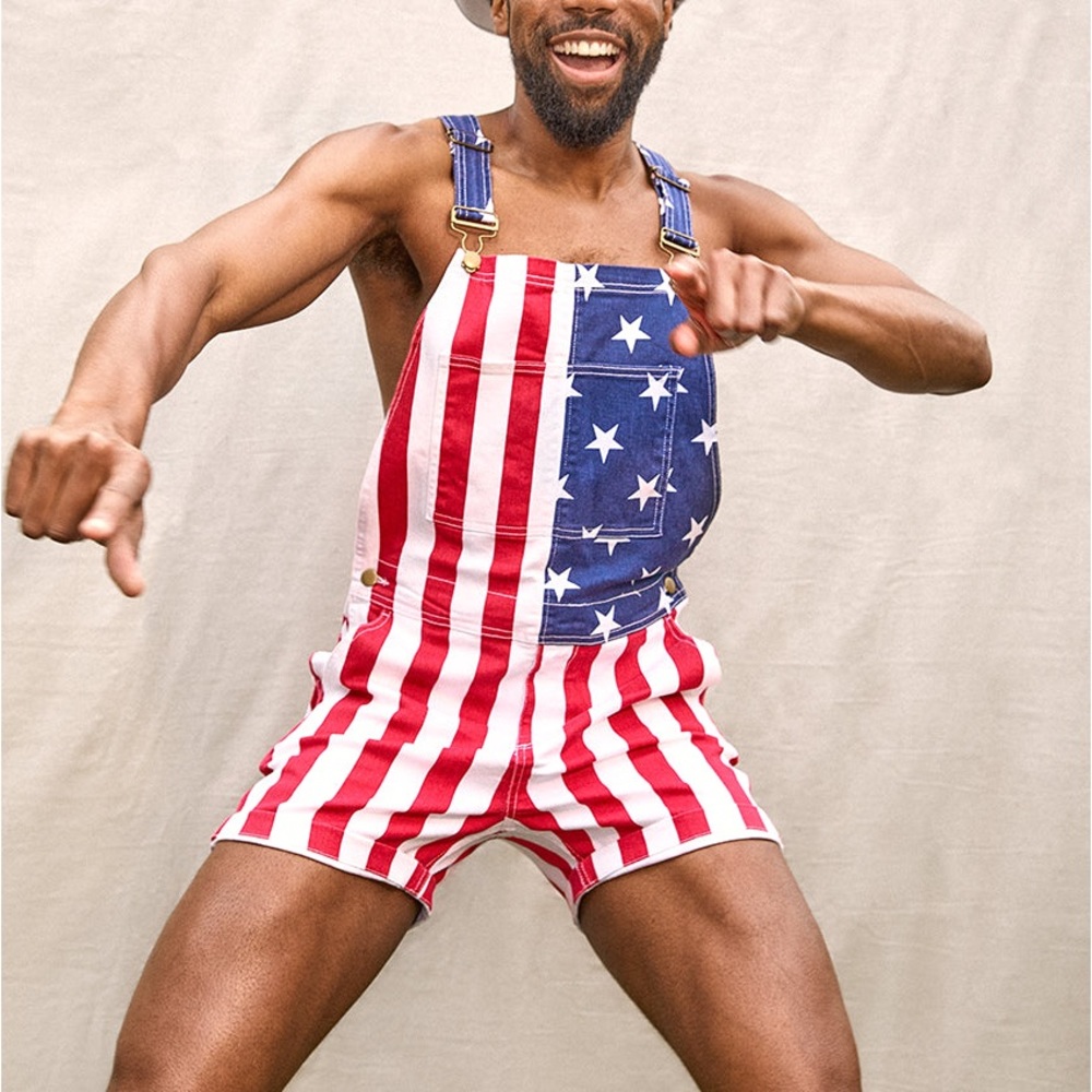 Chubbies Chubberalls, American flag edition! Size Small. Overalls.